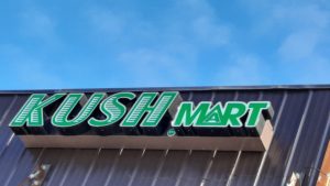 KushMart South building sign 30% off all October everett wa savings